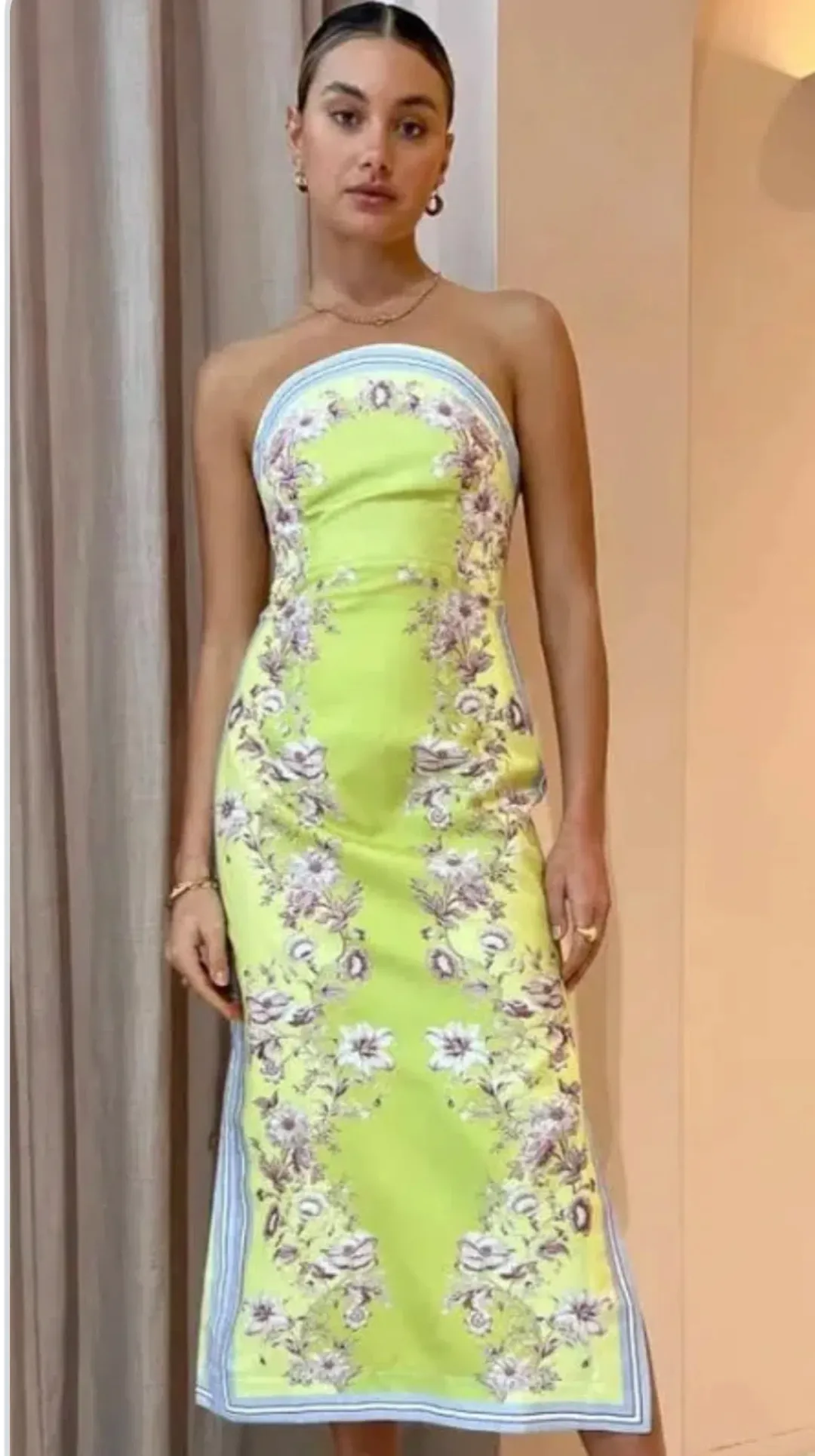 Alemais Marion bodice dress midi length for rent on The Volte - main image