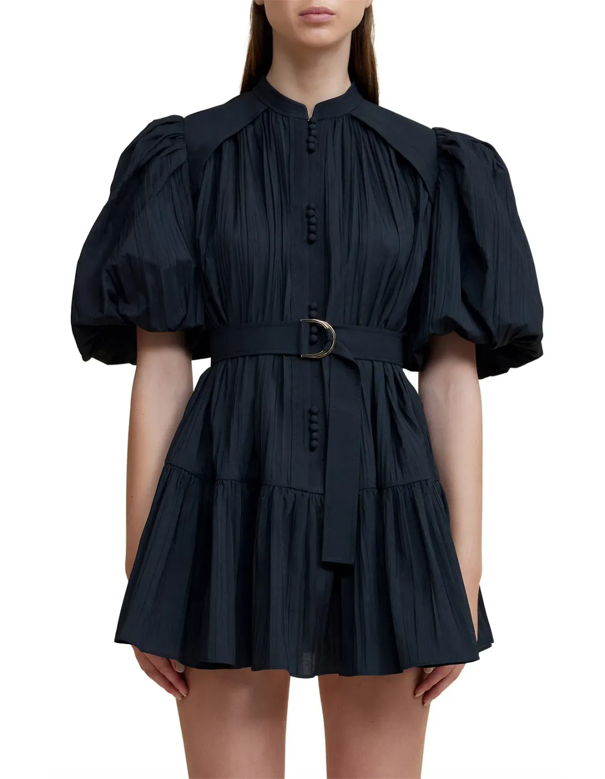 Acler Cardine Mini Dress Black Size 10 - Image 2
