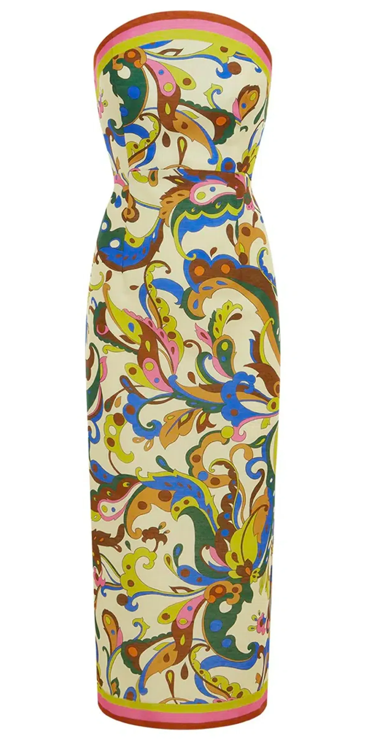 Alemais Ozma Bodice Dress Cream Multi Size 10 - Image 5
