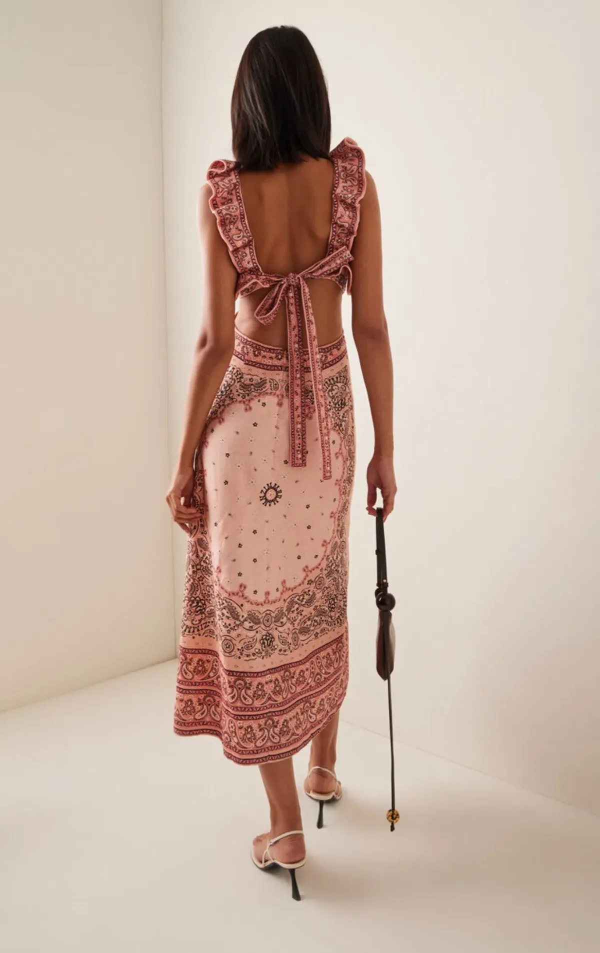 Zimmermann Matchmaker Frilled Midi Pink Bandana Size 2 / AU 12 - Image 3