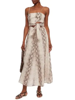 Zimmermann Bellitude Python Cut Out Dress Print Size 1 / 10 for rent on The Volte - image 1