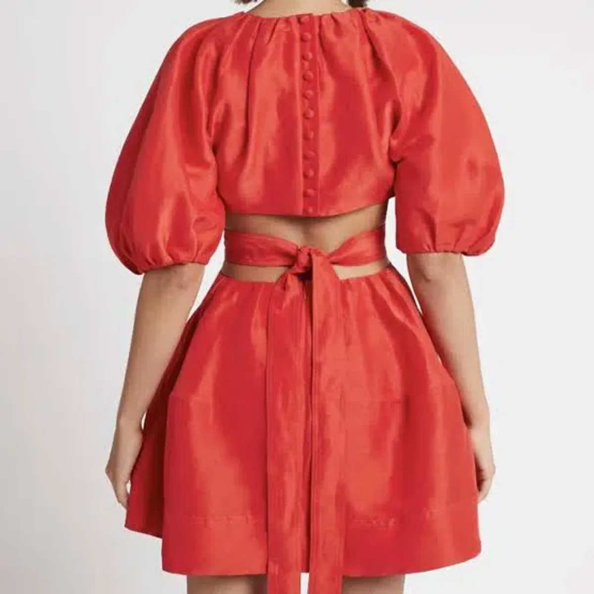 Aje Psychedelia Cutout Mini Dress Red Size 14 - Image 3