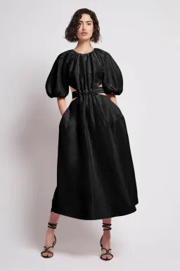 Aje Mimosa Cut Out Midi Dress Black Size 10 for rent on The Volte - image 2