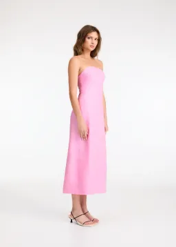 Roame Perez Midi Dress Pink Size 12 for rent on The Volte - image 2
