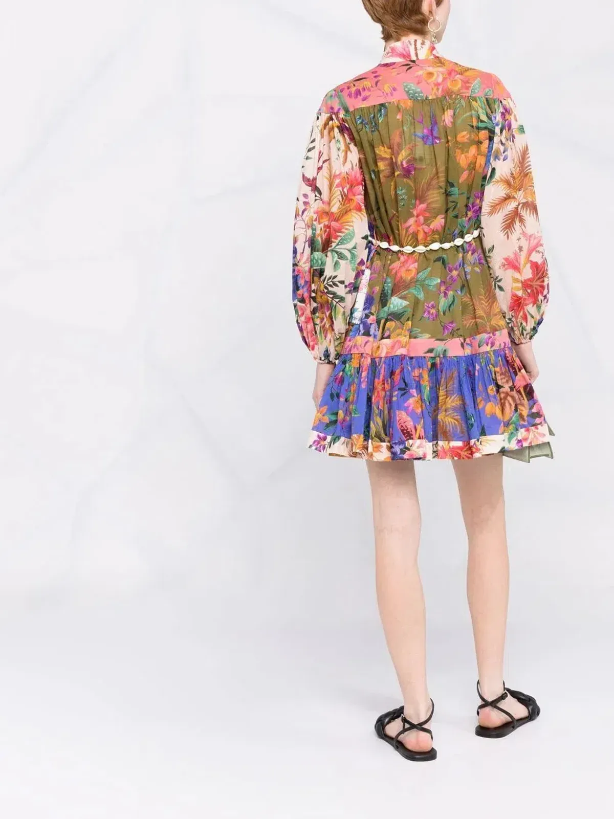 Zimmermann Tropicana Print Belted Mini Dress Multi-colored Size 0 / AU 8 - Image 3