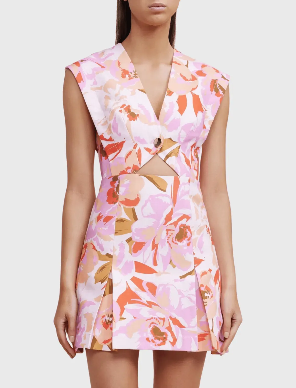Acler Quincy Mini Dress Floral Size 6 - Image 3
