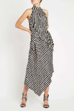 Sass & Bide Palais Stripe Midi Dress Print Size 14 for rent on The Volte - image 4