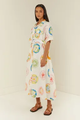 Palm Noosa Souvenir Midi Dress Print AU12 for rent on The Volte - image 2