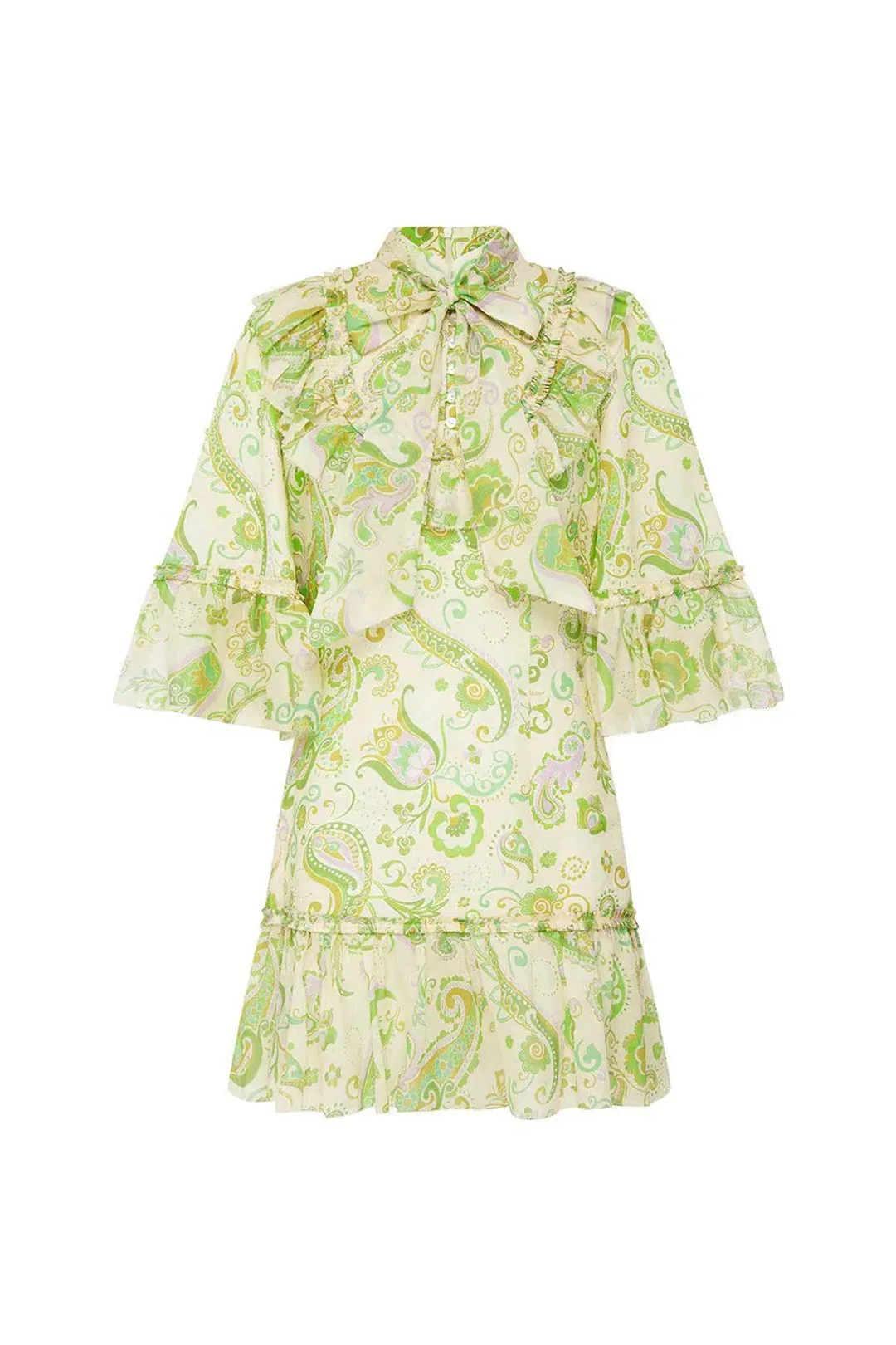 Alemais Marta Mini Dress Green Size 12 for rent on The Volte - main image