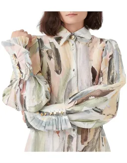 Aje Paperbark Shirt Dress Print Size 12 for rent on The Volte - image 4