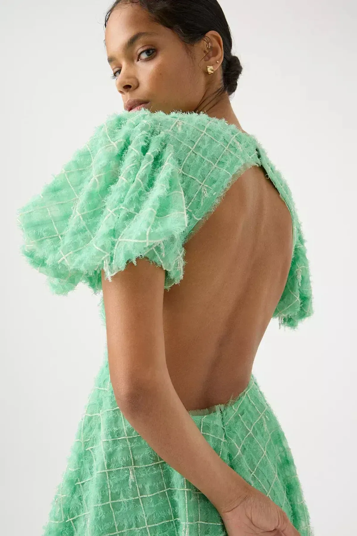 Aje Context Embellished Mini Dress Green Size 8 - Image 3