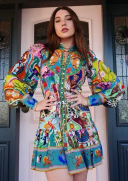 Alemais Evergreen Mini Dress Multi Size 12 for rent on The Volte - image 4