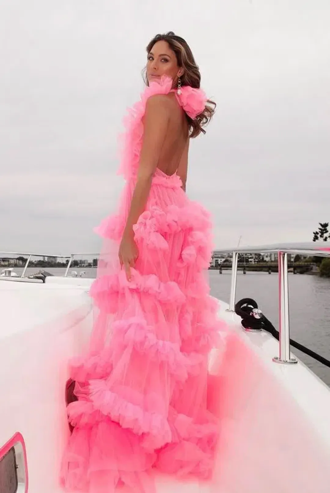 White Label Noba Zsa Zsa Tulle Dress Hot Pink Size 8 for rent on The Volte - main image