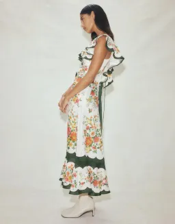 Alemais Elisabetta Ruffle Midi Dress Floral Size 8 for rent on The Volte - image 2