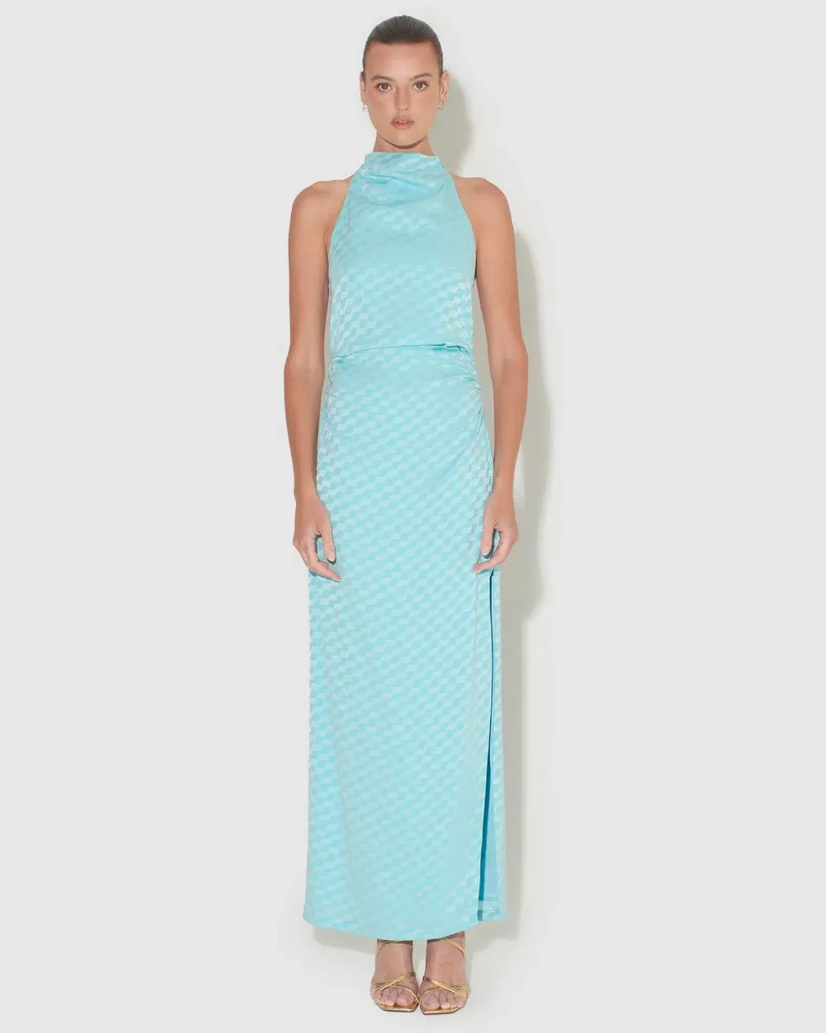 Hansen and Gretel Robbie Dress Aqua Size 8 - Image 1