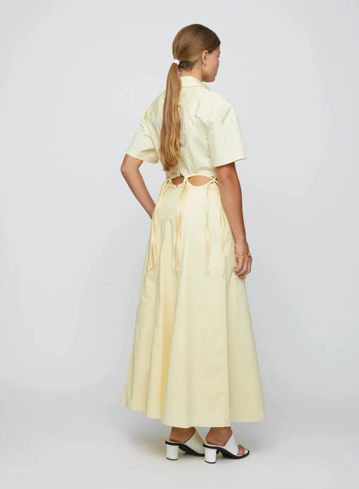 Anna Quan Ondine Cut Out Maxi Dress Sorbet Lemon Yellow Size 8 - Image 5