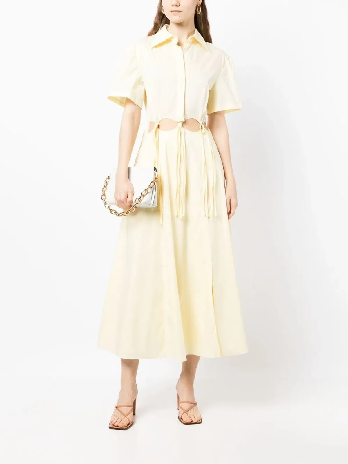 Anna Quan Ondine Cut Out Maxi Dress Sorbet Lemon Yellow Size 8 - Image 8