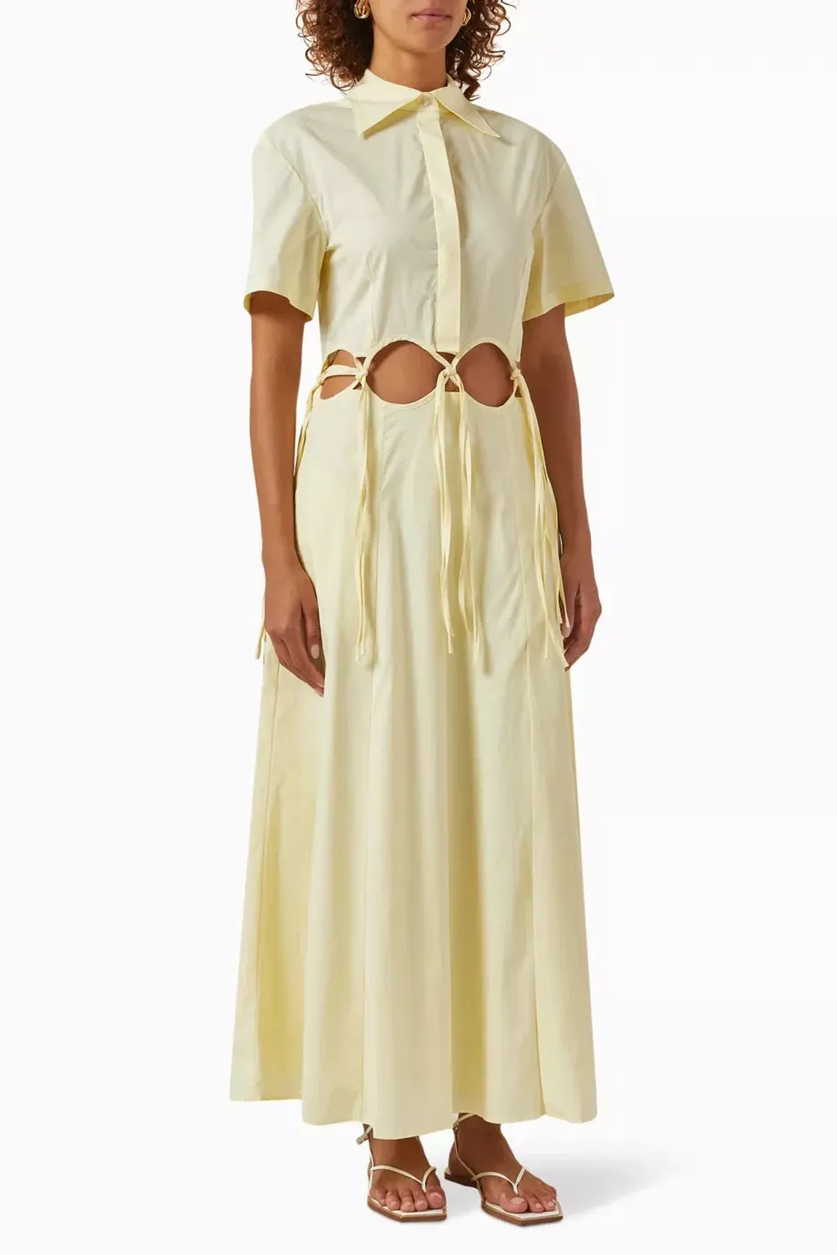 Anna Quan Ondine Cut Out Maxi Dress Sorbet Lemon Yellow Size 8 - Image 6