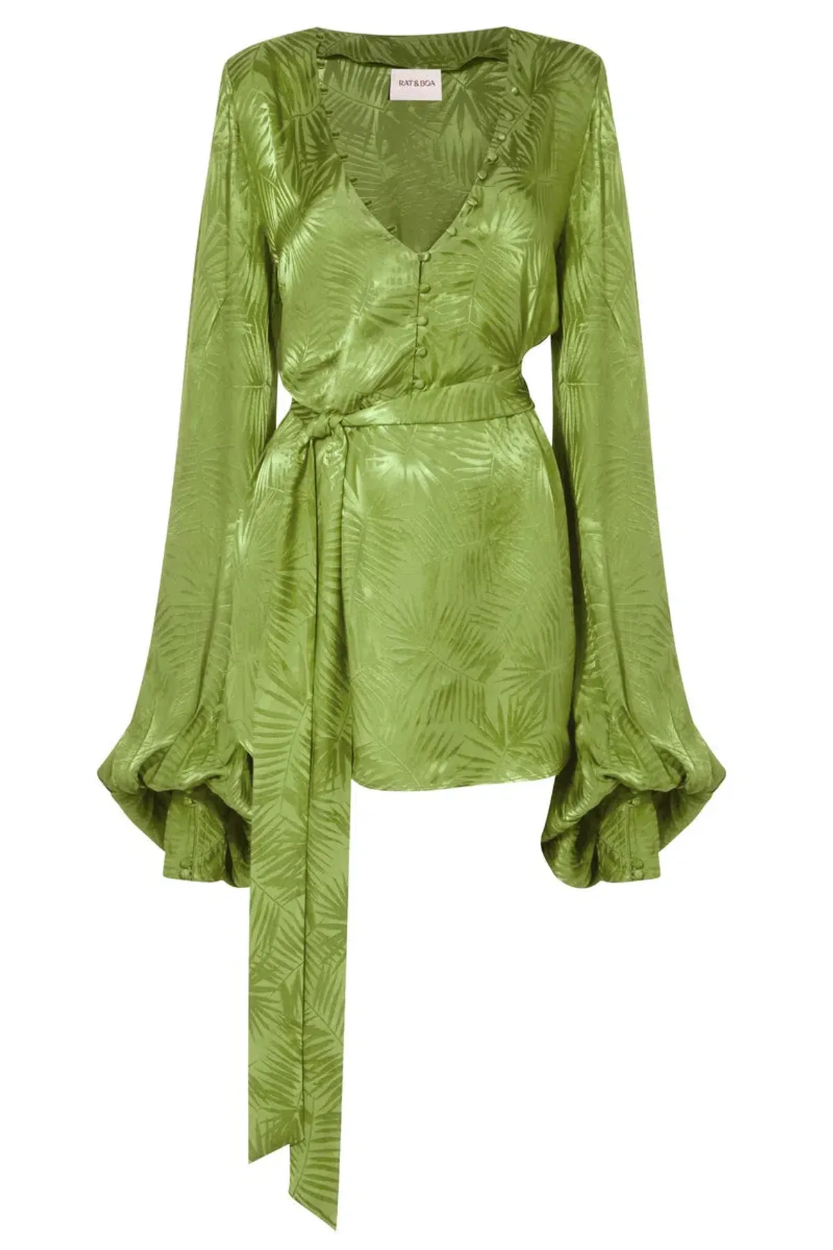 Rat & Boa Harlequin Dress Cypress Green Size L / AU 12 - Image 4