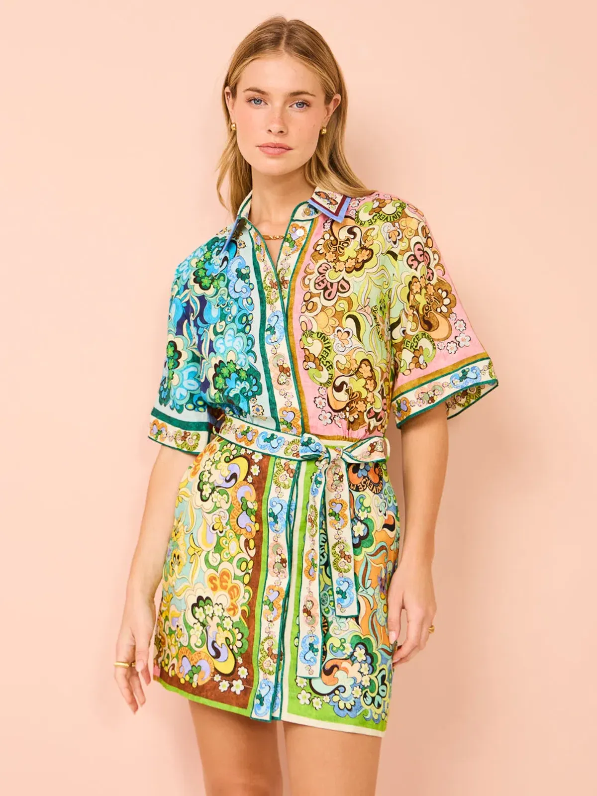 Alemais Evergreen Mini Dress Multi Size 8 - Image 2