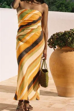 Faithfull The Brand Setúbal Top & Skirt Set Cisco Stripe Sun Size 8 for rent on The Volte - image 3