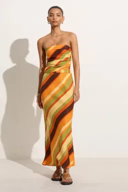 Faithfull The Brand Setúbal Top & Skirt Set Cisco Stripe Sun Size 8 for rent on The Volte - image 1
