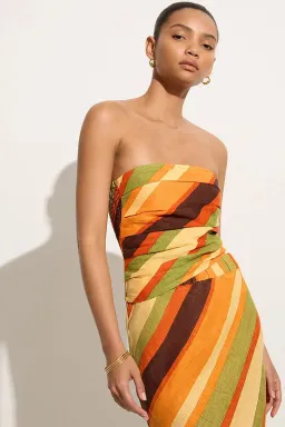 Faithfull The Brand Setúbal Top & Skirt Set Cisco Stripe Sun Size 8 for rent on The Volte - image 2