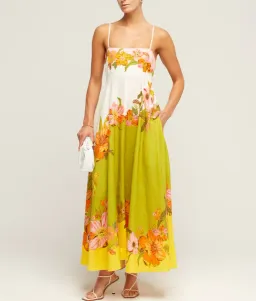 Alemais Silas Linen Sundress in Multi Size 10 for rent on The Volte - image 1