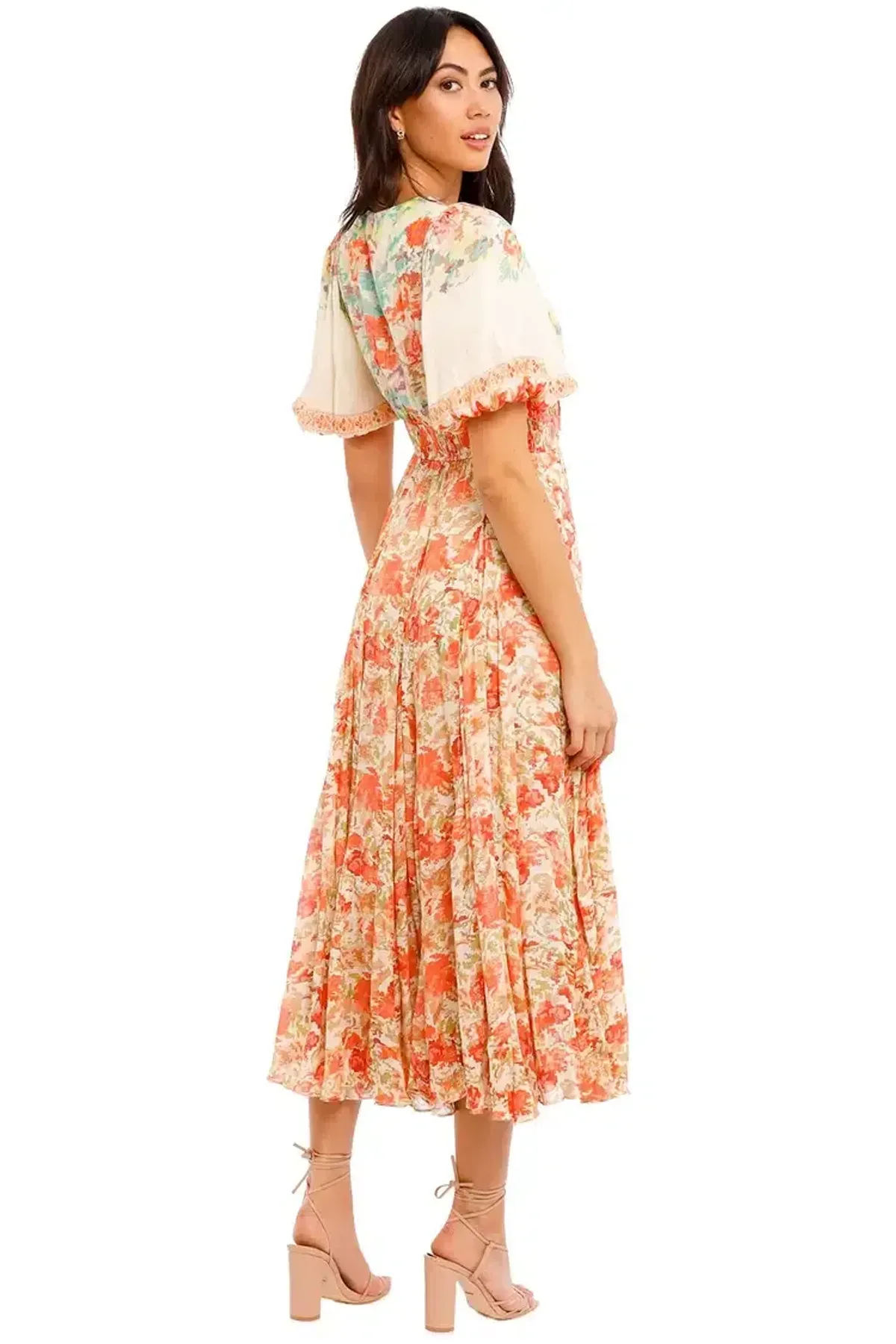Hemant & Nandita Nova Midi Dress in Floral Size 10 - Image 2