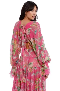 Hemant & Nandita Miyu Hi Lo Dress in Pink Size 10 for rent on The Volte - image 4
