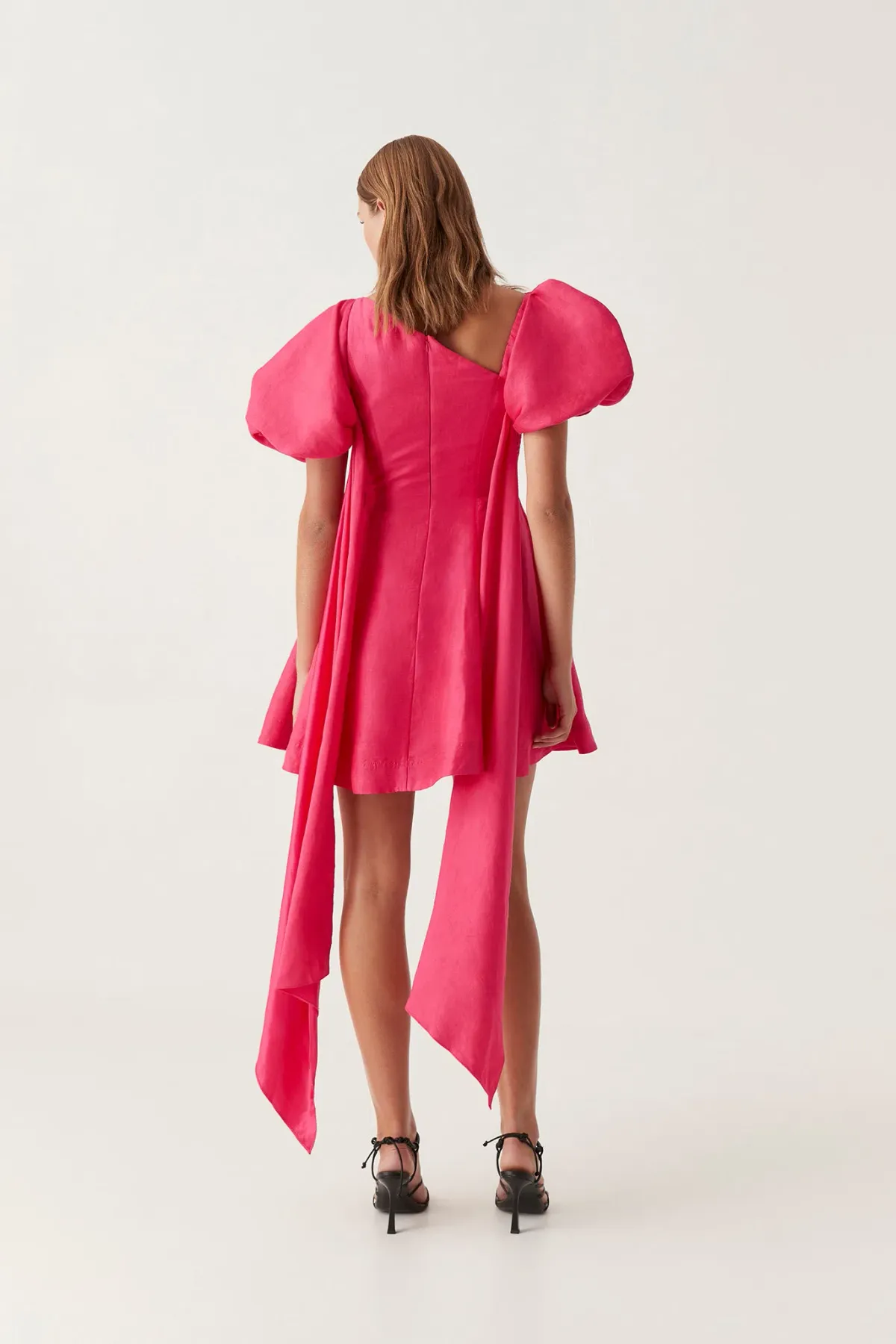 Aje Arista Tulip Sleeve Mini Dress Bougainvillea Red Size 10 - Image 2