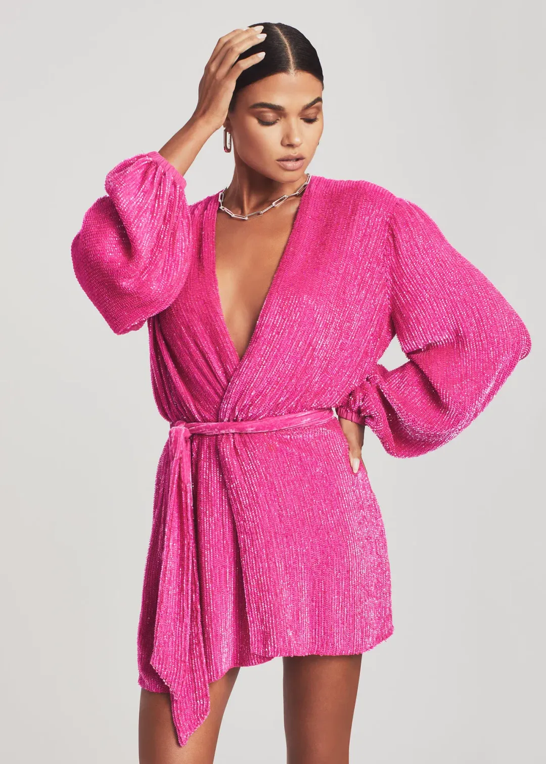 Retrofete Gabrielle Robe Sequin/Fuchsia Size S/Au 8 for rent on The Volte - main image