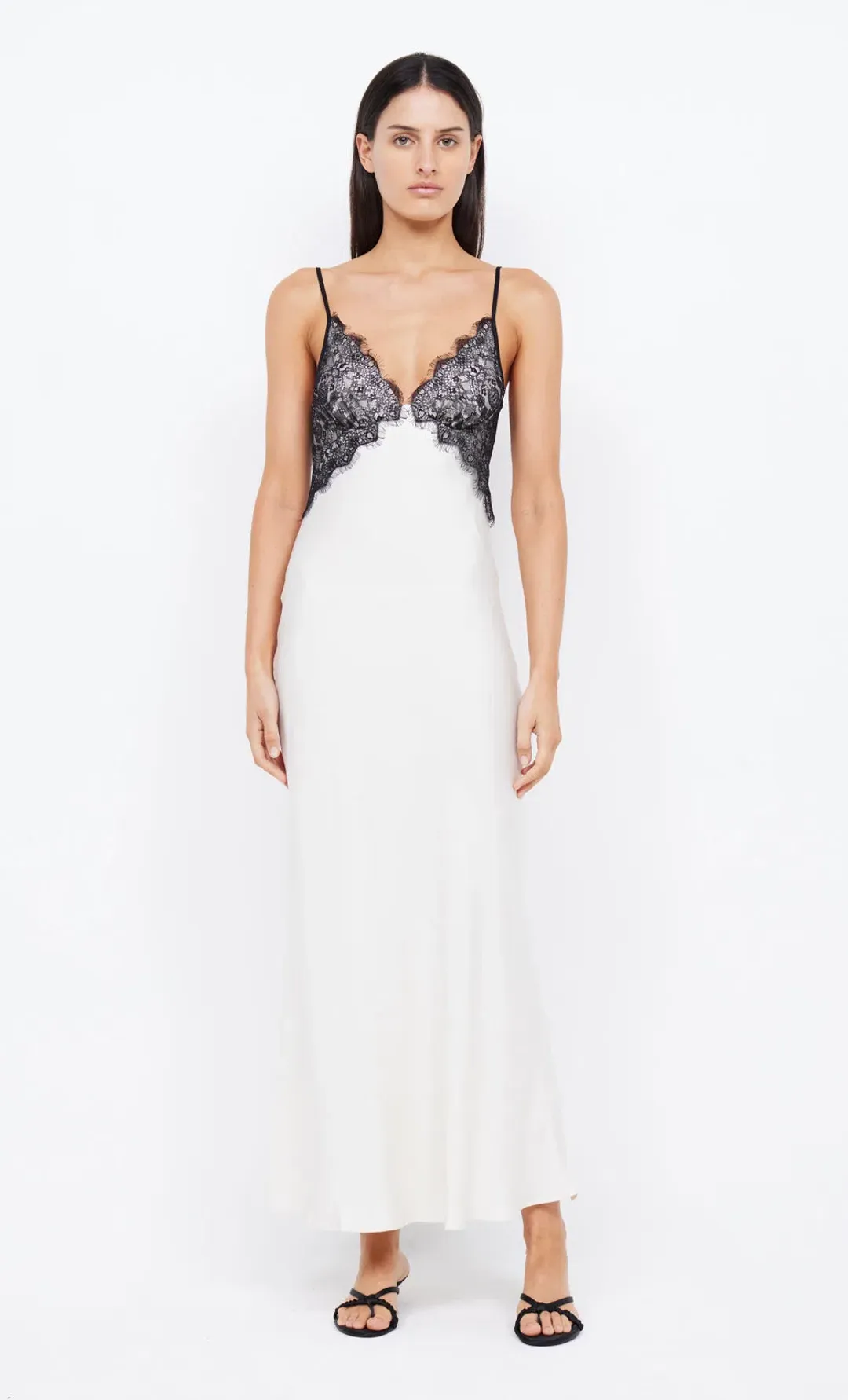 Bec & Bridge Emery Lace Maxi Dress Ivory/Black Size 14 for rent on The Volte - main image