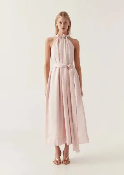 Aje Mariel Trapeze Midi Dress in Soft Pink Size 6 for rent on The Volte - image 1