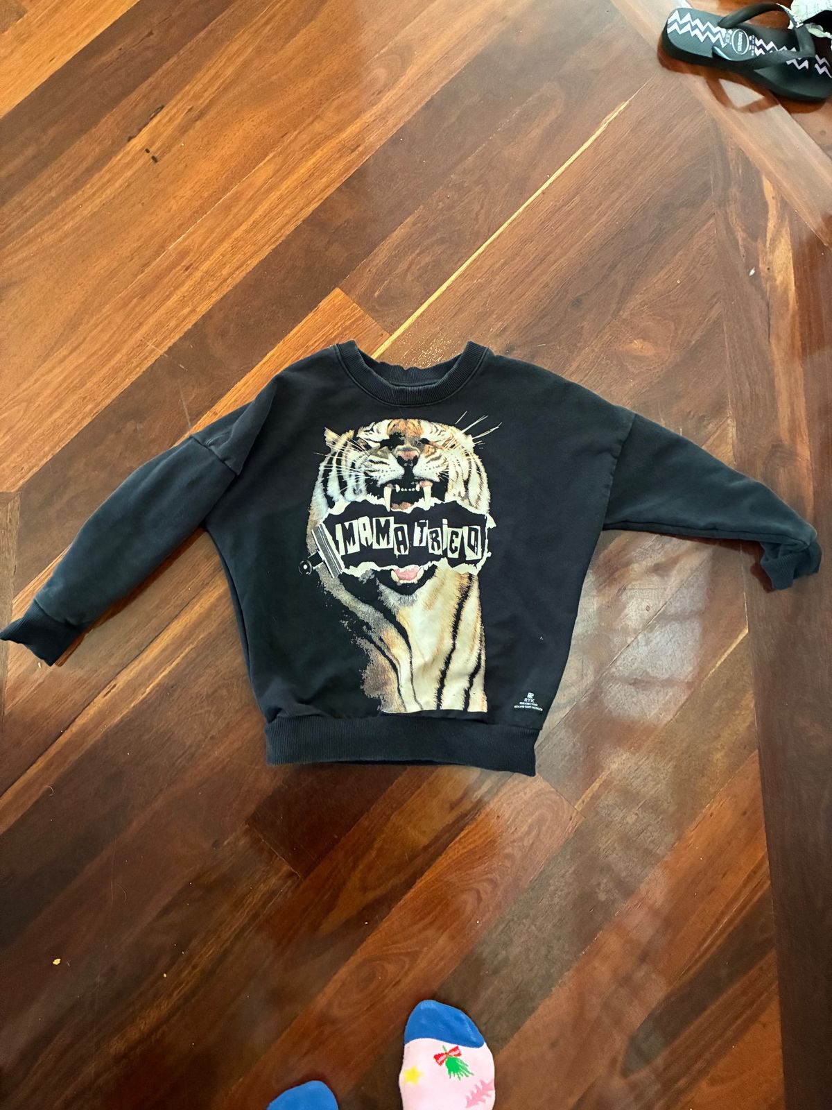 Rockyourkid Black Long Sleeve T-Shirt Size 6 - Image 3