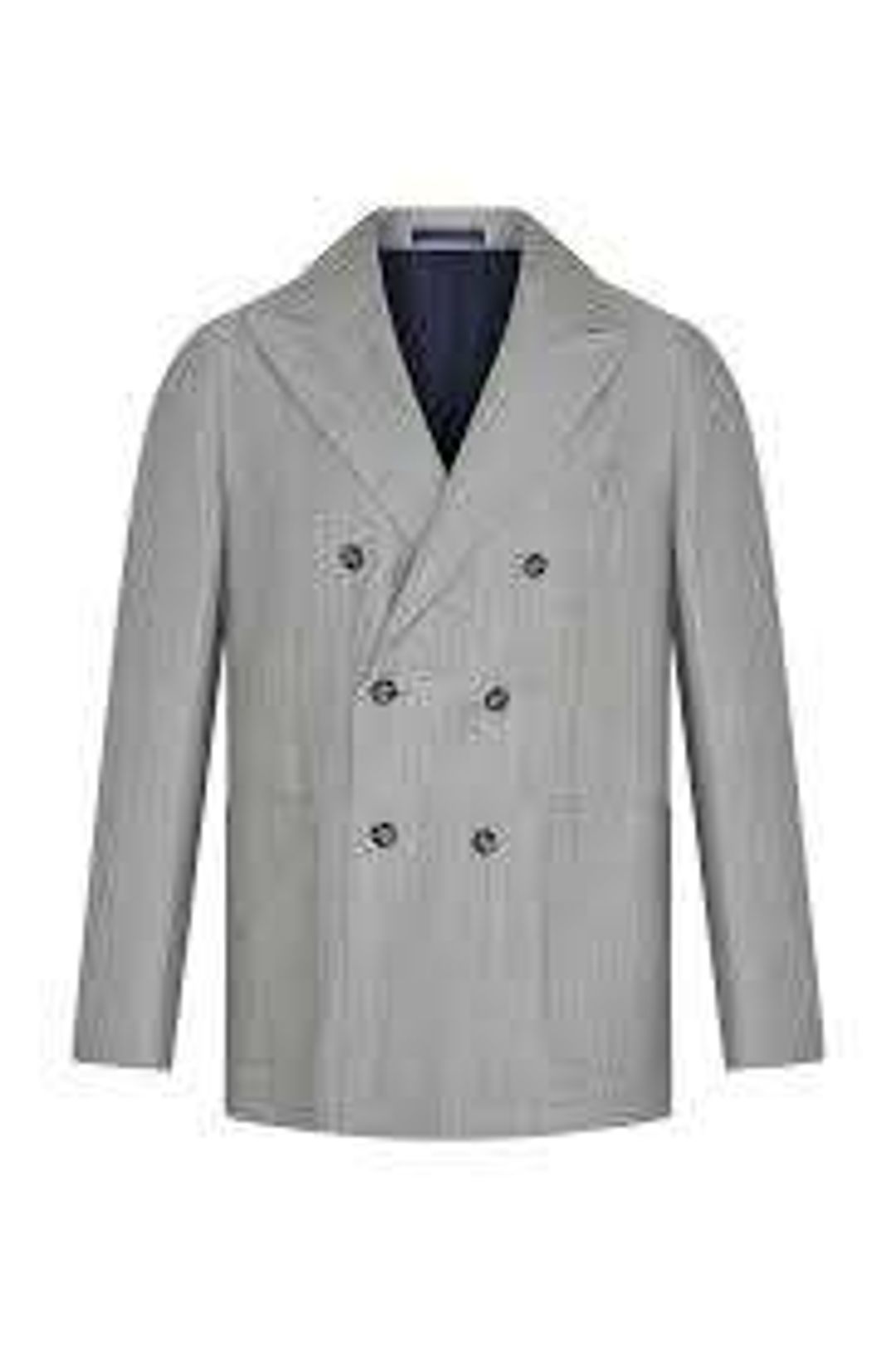 MJ Bale Grey Wool Double-Breasted Blazer Size 40 for rent on The Volte - main image