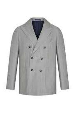 MJ Bale Grey Wool Double-Breasted Blazer Size 40 for rent on The Volte - image 1