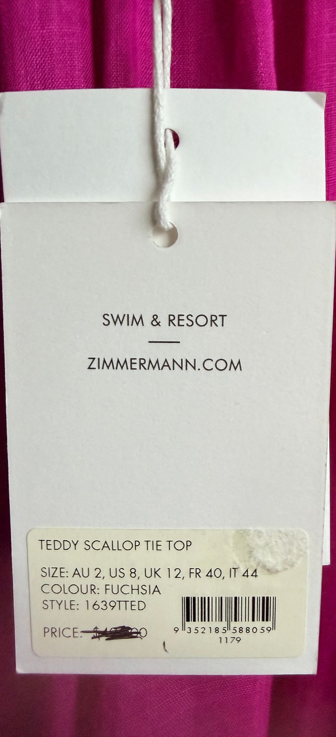 ZIMMERMANN, Teddy Scallop Tie Top Size 2 for rent on The Volte - main image