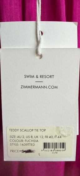 ZIMMERMANN, Teddy Scallop Tie Top Size 2 for rent on The Volte - image 2