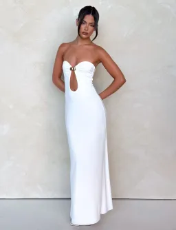 Tiger Mist Cecily White Shell Detail Maxi Slip Dress XS for rent on The Volte - image 1