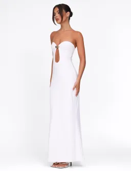 Tiger Mist Cecily White Shell Detail Maxi Slip Dress XS for rent on The Volte - image 3
