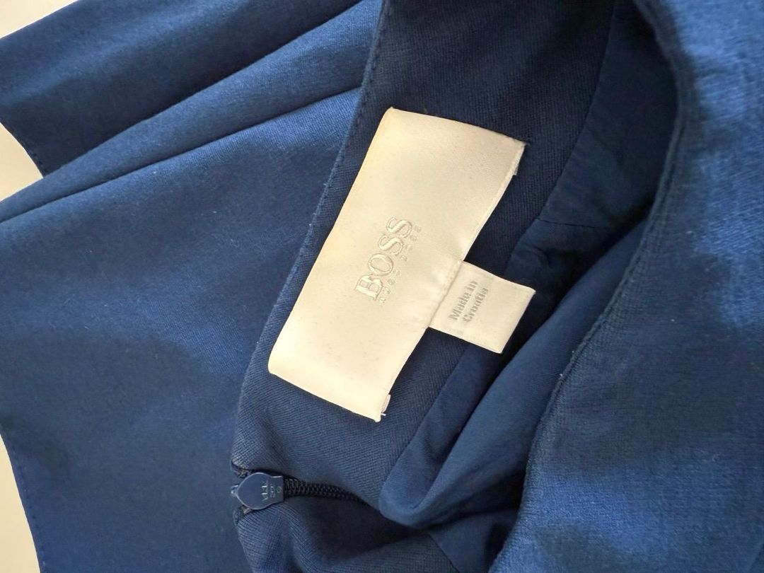 Hugo Boss Navy Blue A-Line Maxi Dress IT 38 for rent on The Volte - main image