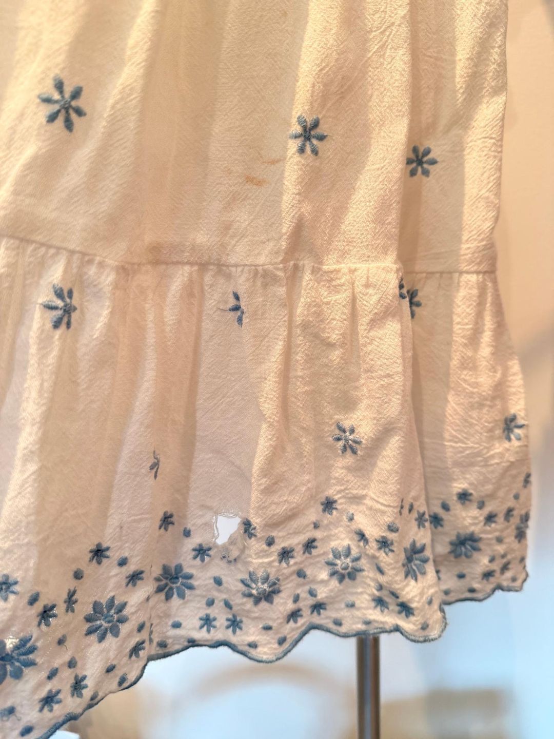 Target Girls' Tiered Broderie Midi Dress Size 6 White for rent on The Volte - main image