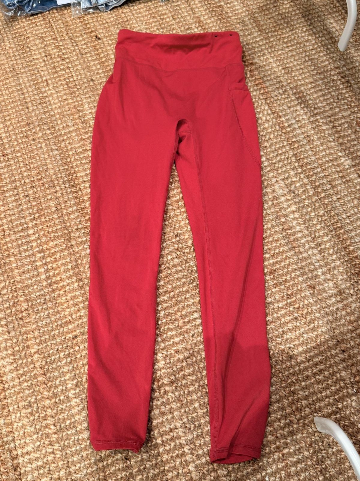 Anko Girls' Active High Waist Leggings Size 8-9 Red for rent on The Volte - main image