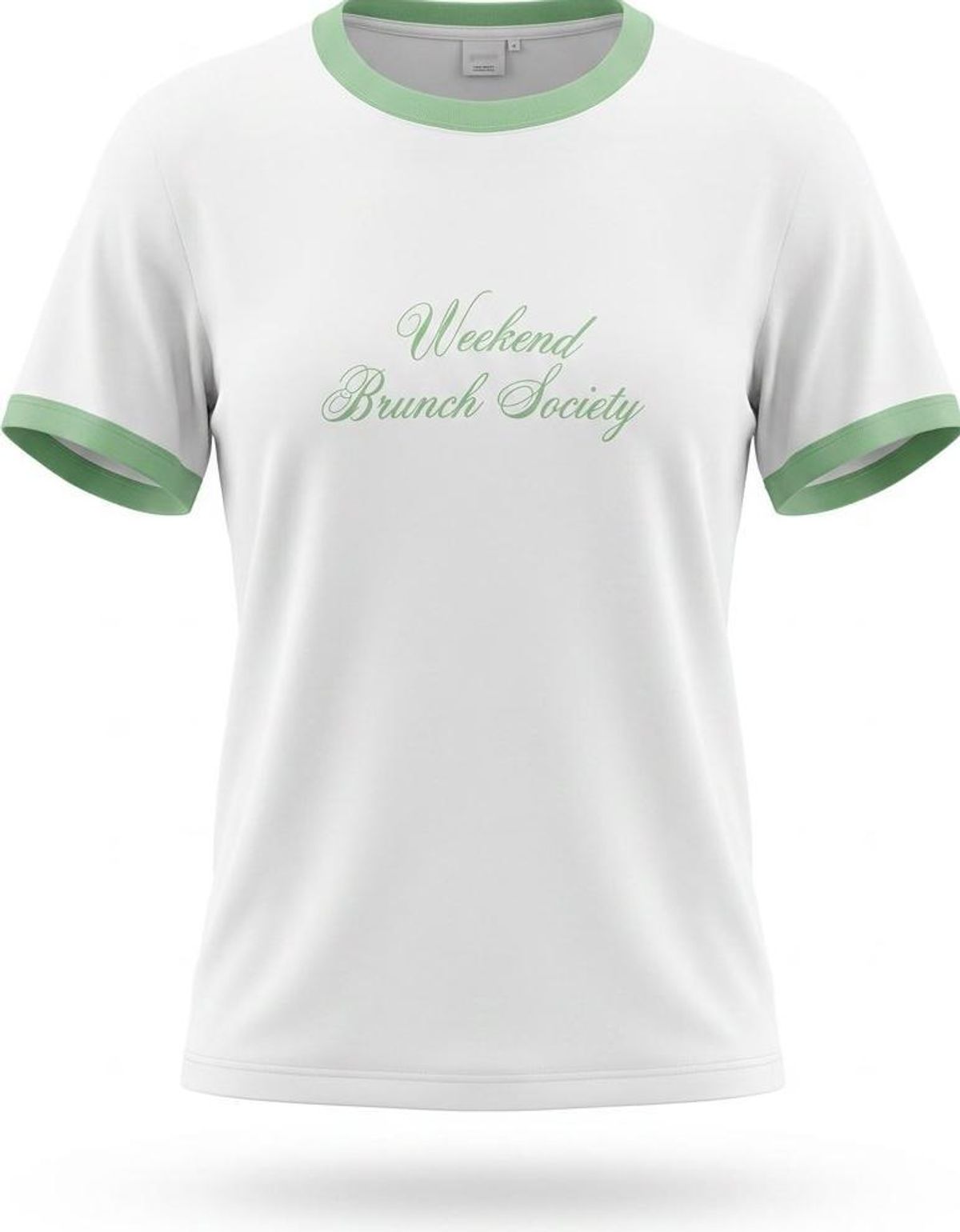 Cotton On Body Women's 'Weekend Brunch Society' Ringer Tee XS White for rent on The Volte - main image