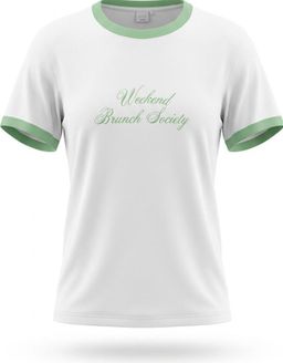 Cotton On Body Women's 'Weekend Brunch Society' Ringer Tee XS White for rent on The Volte - image 1