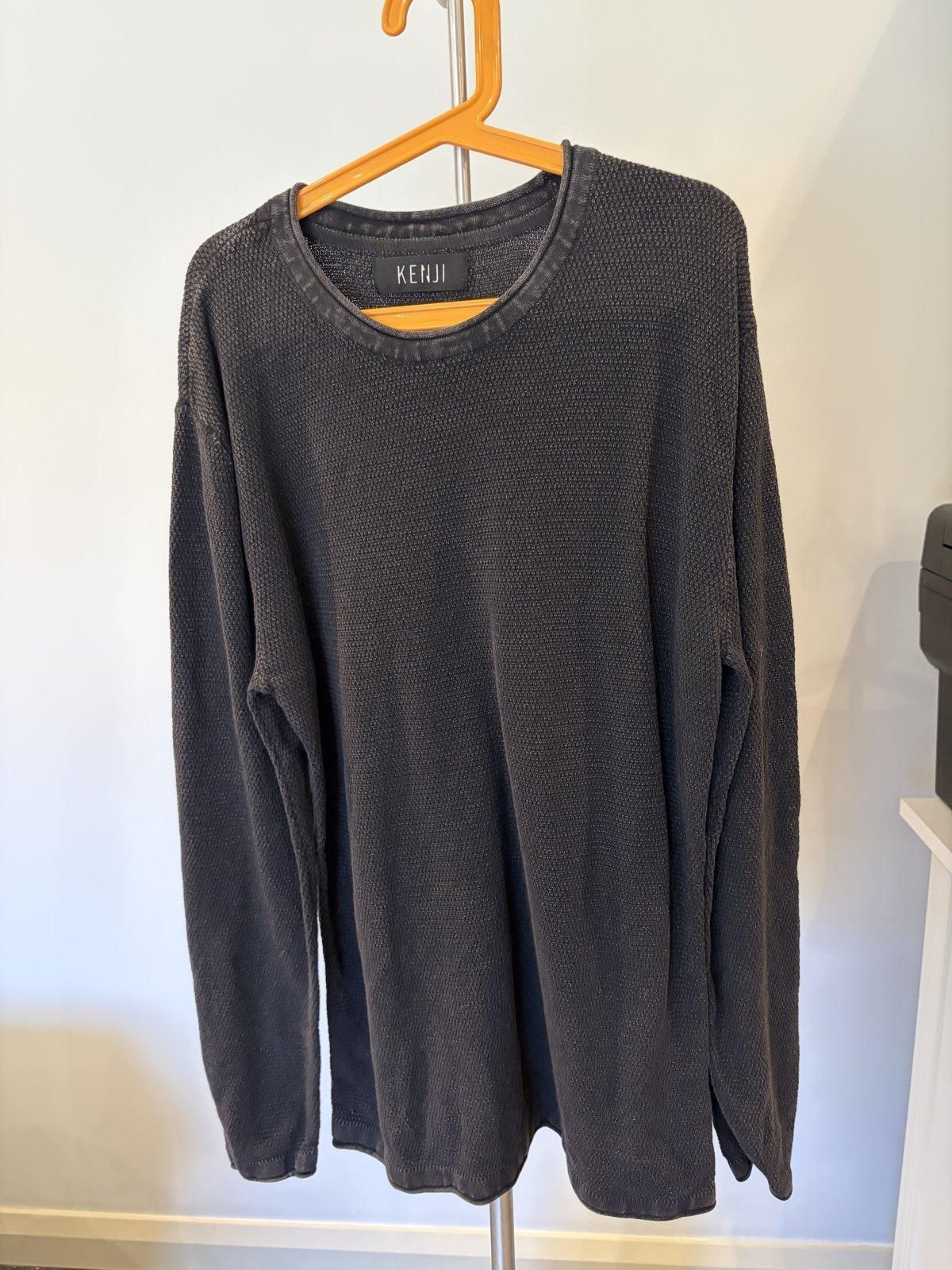 Kenji Women's Washed Black Textured Knit Pullover Jumper L - Image 2