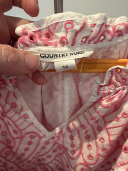 Country Road Girls Embroidered Ruffle Off-Shoulder Midi Dress Size 12 for rent on The Volte - image 2