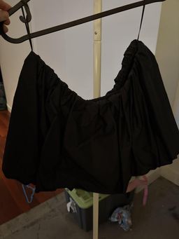 Bianca Spender Women's Black Off-Shoulder Puff Sleeve Blouse M for rent on The Volte - image 1