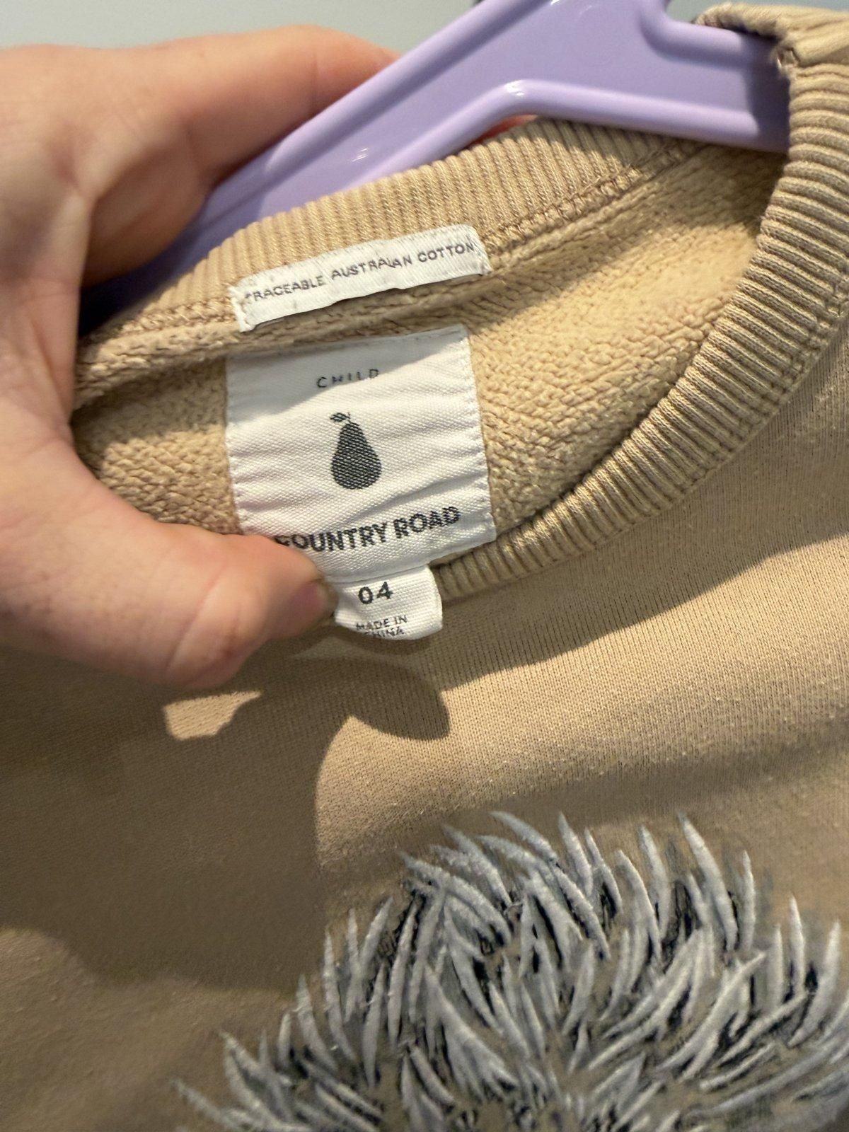 Country Road Kids Echidna Print Sweatshirt Size 4 - Image 2